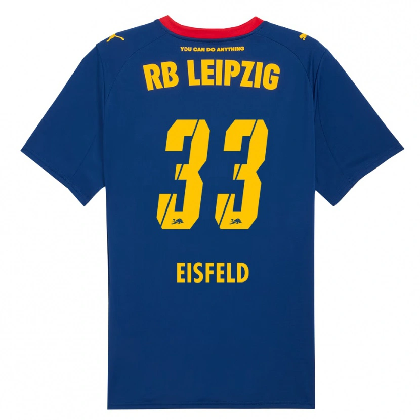 Danxen Kinder Tom Eisfeld #33 Marineblau Rot Auswärtstrikot Trikot 2025/26 T-Shirt