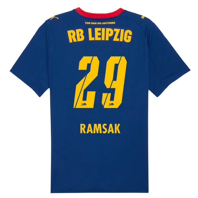 Danxen Kinder Robert Ramsak #29 Marineblau Rot Auswärtstrikot Trikot 2025/26 T-Shirt