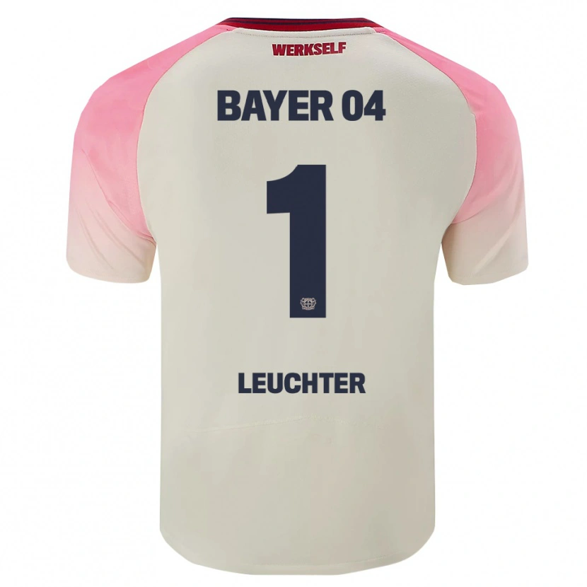 Danxen Kinder Julian Leuchter #1 Pink Cremeweiß Auswärtstrikot Trikot 2025/26 T-Shirt