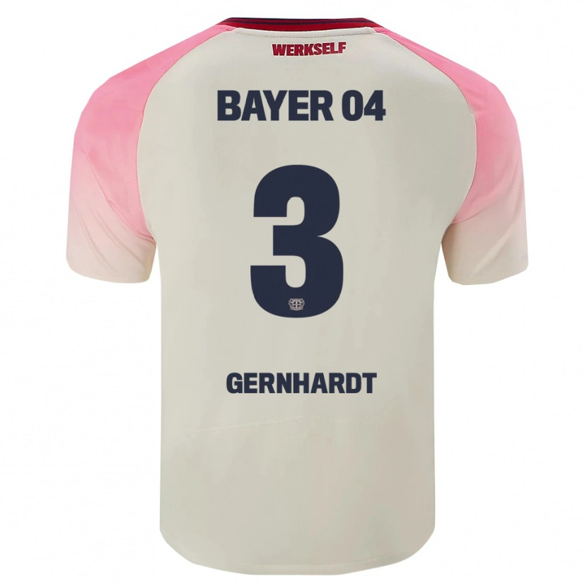Danxen Kinder Nils Gernhardt #3 Pink Cremeweiß Auswärtstrikot Trikot 2025/26 T-Shirt