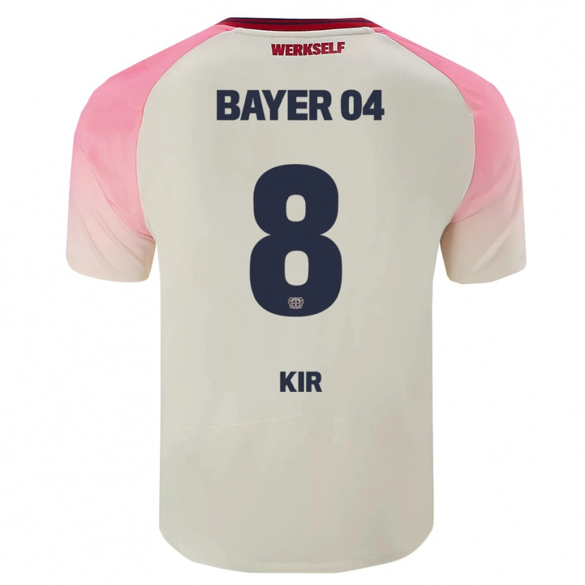 Danxen Kinder Burak Kir #8 Pink Cremeweiß Auswärtstrikot Trikot 2025/26 T-Shirt