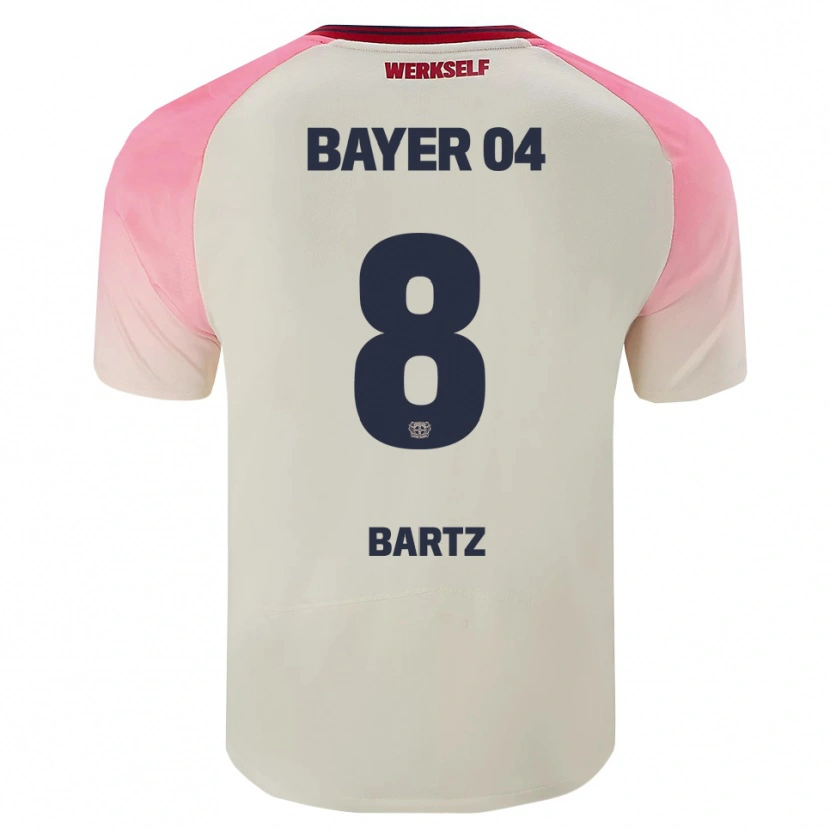 Danxen Kinder Paulina Bartz #8 Pink Cremeweiß Auswärtstrikot Trikot 2025/26 T-Shirt