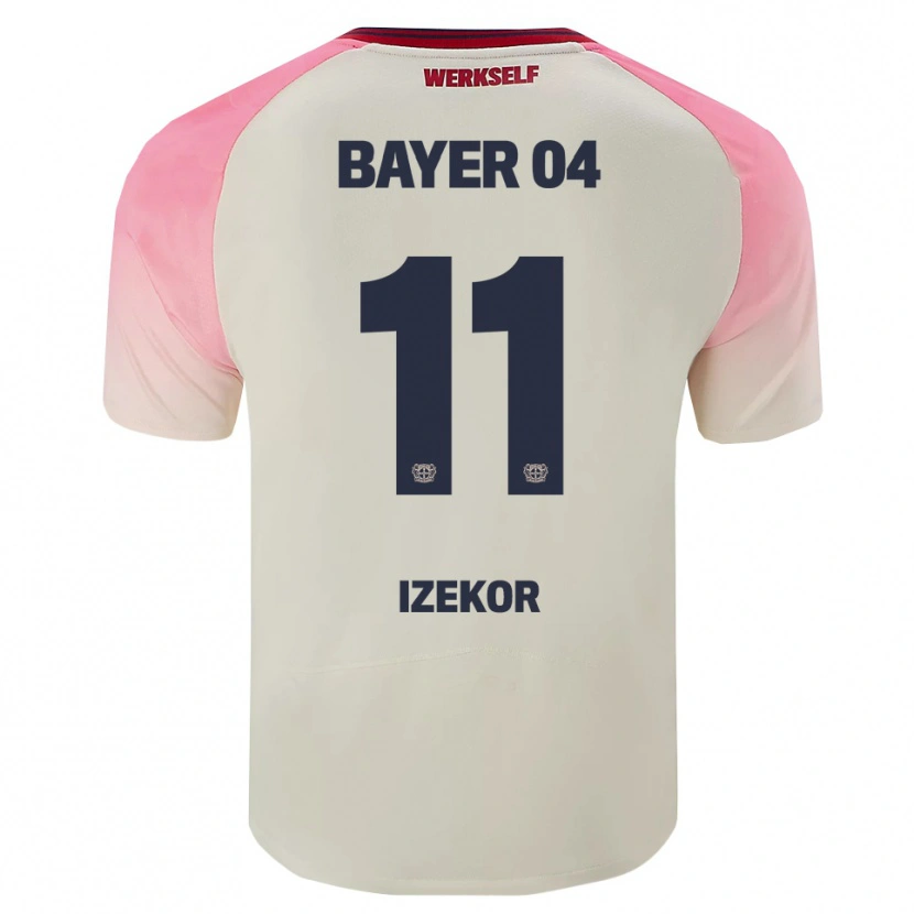 Danxen Kinder Ken Izekor #11 Pink Cremeweiß Auswärtstrikot Trikot 2025/26 T-Shirt