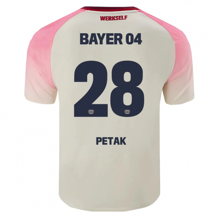 Danxen Kinder Raoul Petak #28 Pink Cremeweiß Auswärtstrikot Trikot 2025/26 T-Shirt