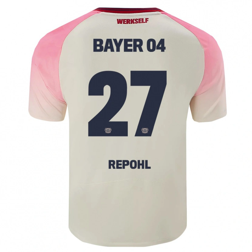 Danxen Kinder Friederike Repohl #27 Pink Cremeweiß Auswärtstrikot Trikot 2025/26 T-Shirt