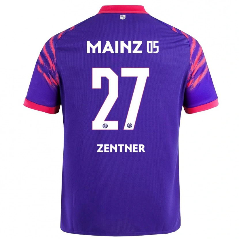 Danxen Kinder Robin Zentner #27 Marineblau Pink Auswärtstrikot Trikot 2025/26 T-Shirt