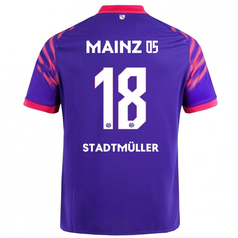 Danxen Kinder Elias Stadtmüller #18 Marineblau Pink Auswärtstrikot Trikot 2025/26 T-Shirt