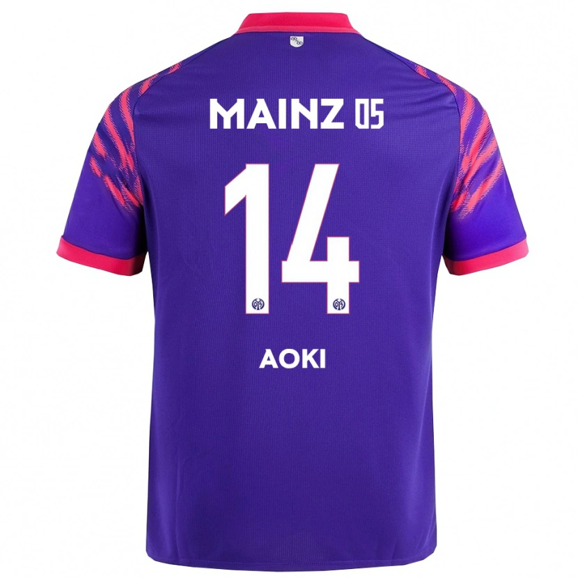 Danxen Kinder Hiyori Aoki #14 Marineblau Pink Auswärtstrikot Trikot 2025/26 T-Shirt