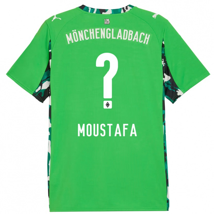 Danxen Kinder Seif Ashraf Moustafa #0 Grün Schwarz Auswärtstrikot Trikot 2025/26 T-Shirt