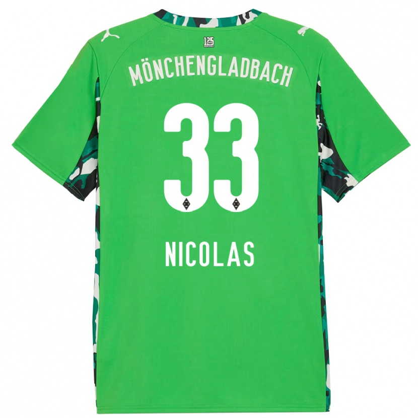 Danxen Kinder Moritz Nicolas #33 Grün Schwarz Auswärtstrikot Trikot 2025/26 T-Shirt