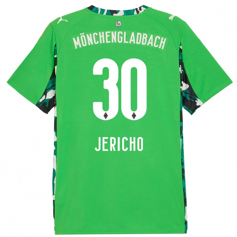 Danxen Kinder Aidan Jericho #30 Grün Schwarz Auswärtstrikot Trikot 2025/26 T-Shirt