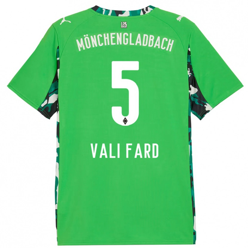 Danxen Kinder Elias Vali Fard #5 Grün Schwarz Auswärtstrikot Trikot 2025/26 T-Shirt