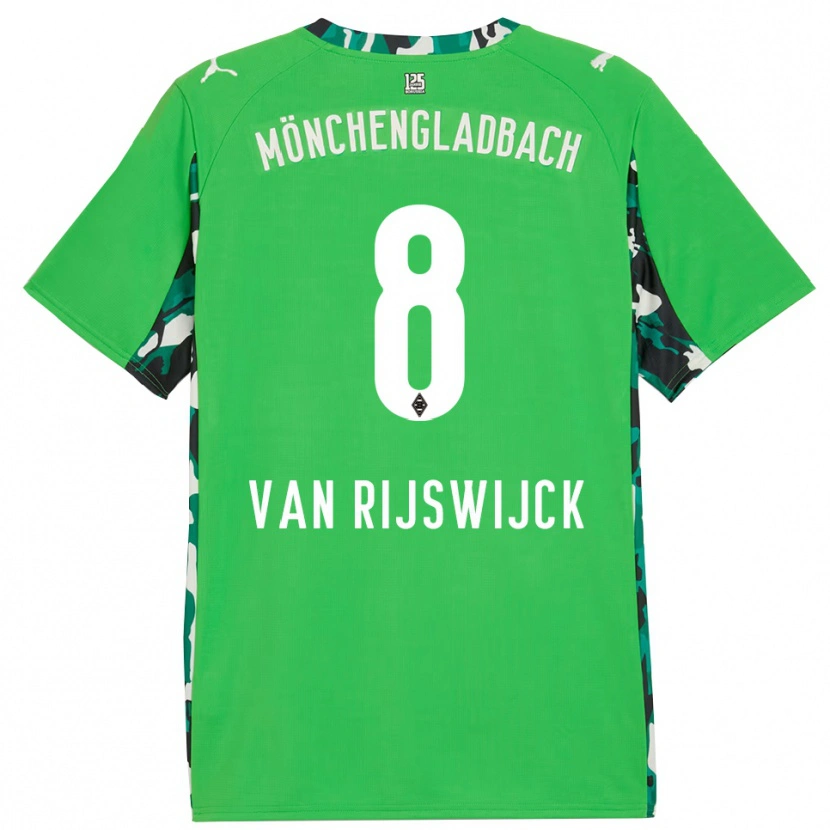 Danxen Kinder Britt Van Rijswijck #8 Grün Schwarz Auswärtstrikot Trikot 2025/26 T-Shirt