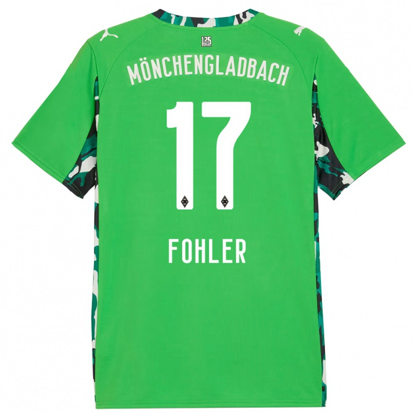Danxen Kinder Selma Fohler #17 Grün Schwarz Auswärtstrikot Trikot 2025/26 T-Shirt