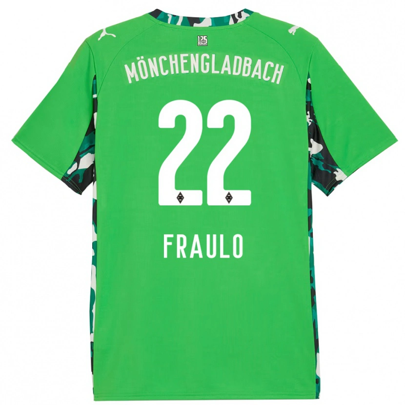 Danxen Kinder Oscar Fraulo #22 Grün Schwarz Auswärtstrikot Trikot 2025/26 T-Shirt