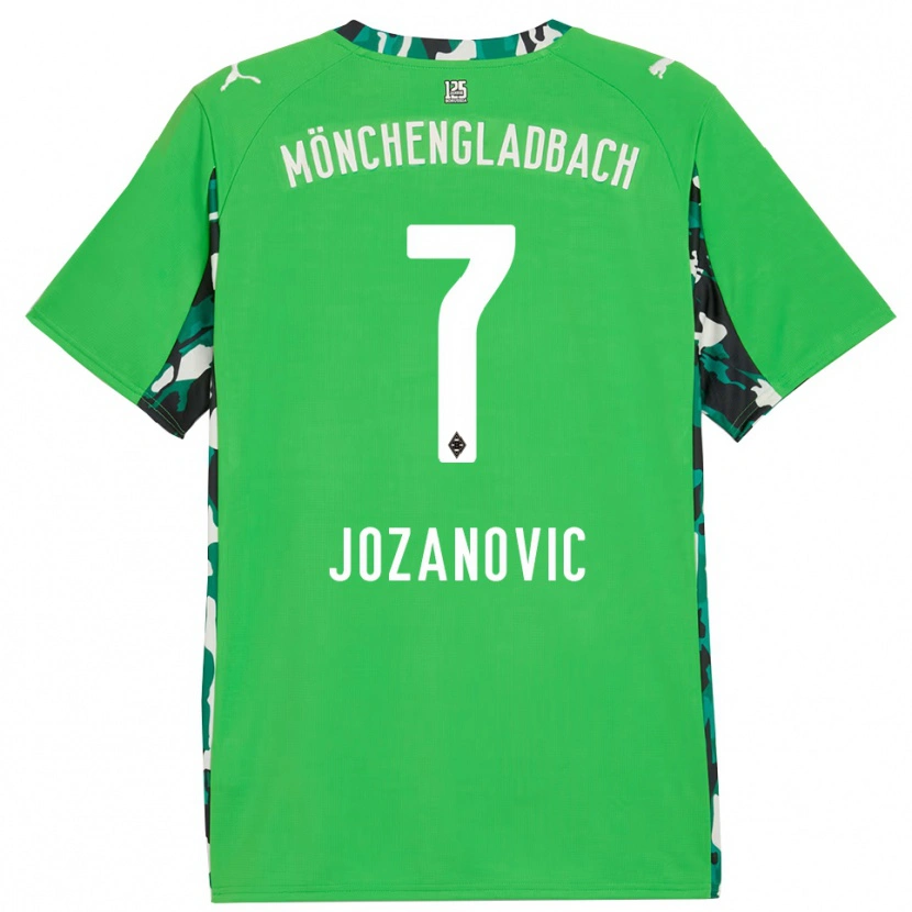Danxen Kinder Antonio Jozanovic #7 Grün Schwarz Auswärtstrikot Trikot 2025/26 T-Shirt