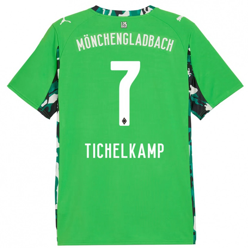 Danxen Kinder Emily Tichelkamp #7 Grün Schwarz Auswärtstrikot Trikot 2025/26 T-Shirt