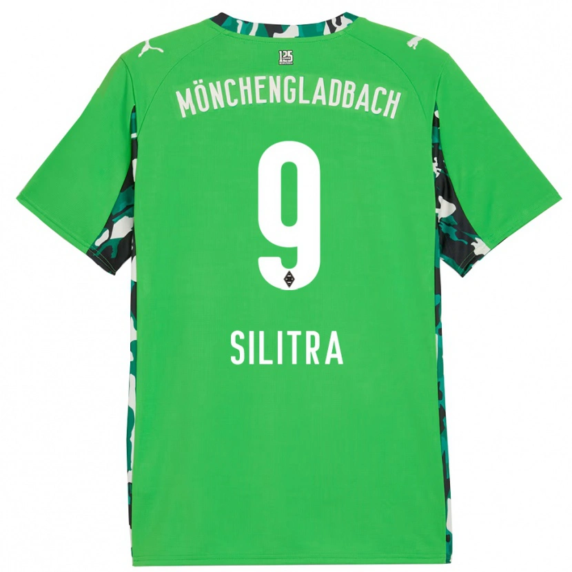 Danxen Kinder Rareș Silitră #9 Grün Schwarz Auswärtstrikot Trikot 2025/26 T-Shirt