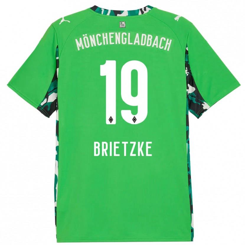 Danxen Kinder Yvonne Brietzke #19 Grün Schwarz Auswärtstrikot Trikot 2025/26 T-Shirt
