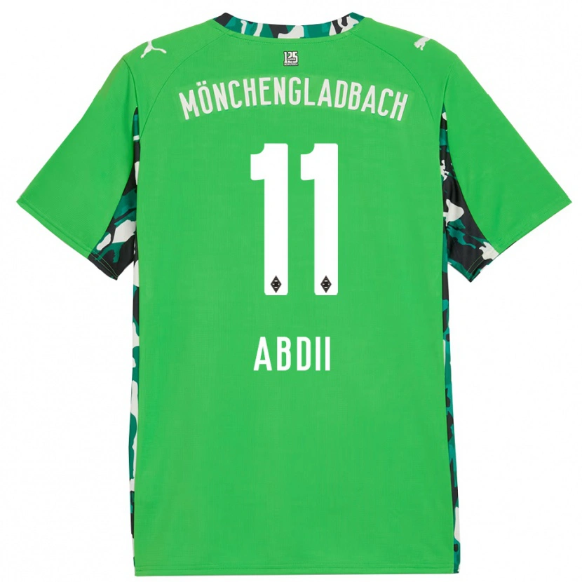 Danxen Kinder Alina Abdii #11 Grün Schwarz Auswärtstrikot Trikot 2025/26 T-Shirt