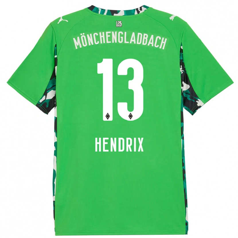 Danxen Kinder Kas Hendrix #13 Grün Schwarz Auswärtstrikot Trikot 2025/26 T-Shirt