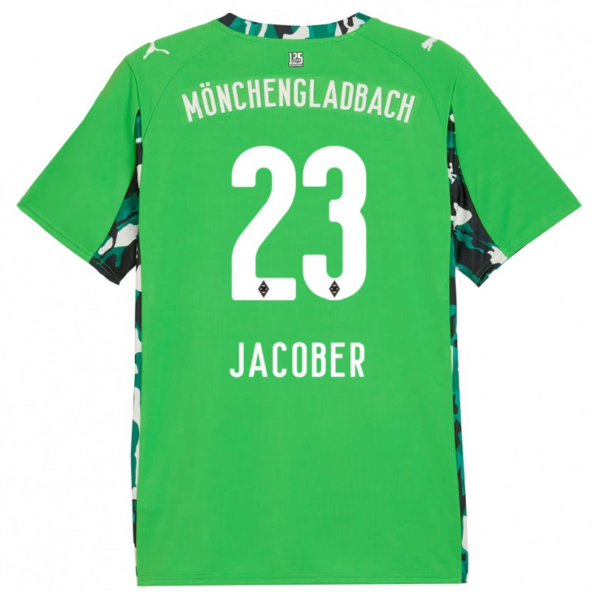 Danxen Kinder Magdalena Jacober #23 Grün Schwarz Auswärtstrikot Trikot 2025/26 T-Shirt