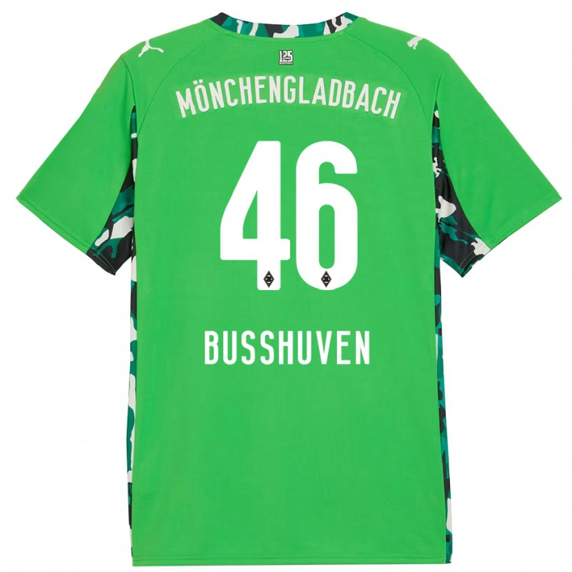 Danxen Kinder Alina Busshuven #46 Grün Schwarz Auswärtstrikot Trikot 2025/26 T-Shirt