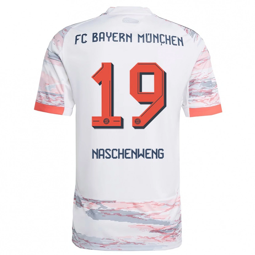 Danxen Kinder Katharina Naschenweng #19 Weiß Grau Auswärtstrikot Trikot 2025/26 T-Shirt