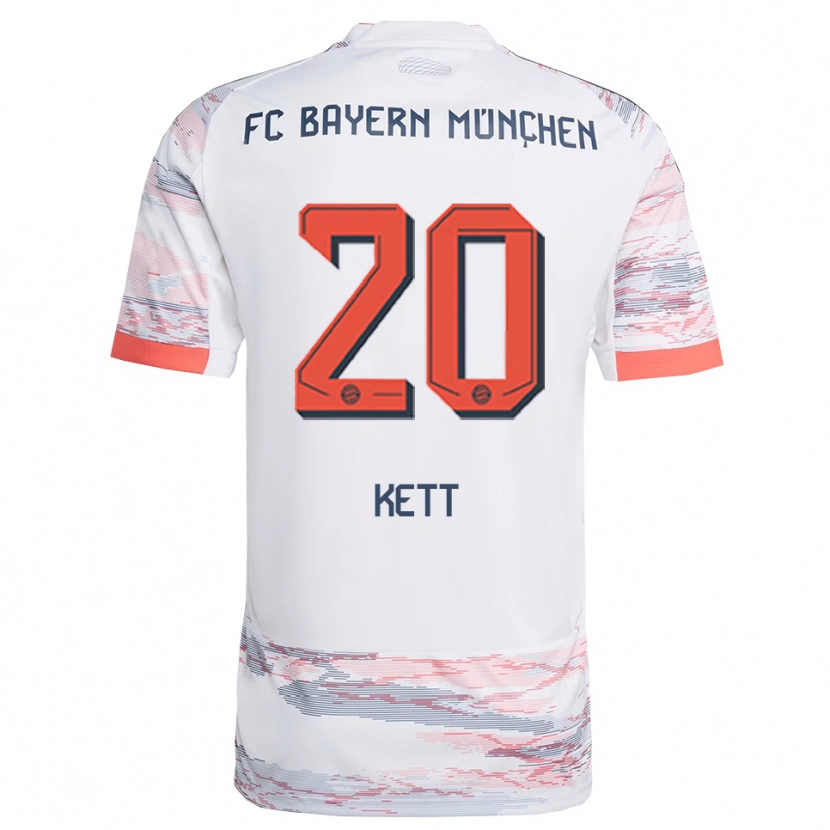 Danxen Kinder Franziska Kett #20 Weiß Grau Auswärtstrikot Trikot 2025/26 T-Shirt