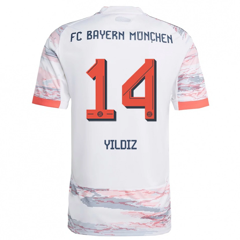 Danxen Kinder Veis Yildiz #14 Weiß Grau Auswärtstrikot Trikot 2025/26 T-Shirt
