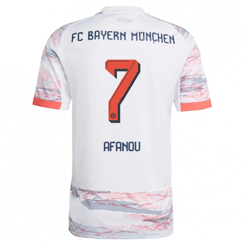 Danxen Kinder Chris Afanou #7 Weiß Grau Auswärtstrikot Trikot 2025/26 T-Shirt