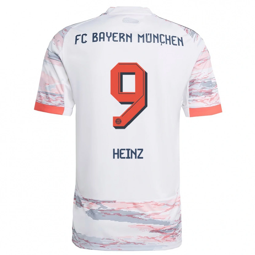 Danxen Kinder Anton Heinz #9 Weiß Grau Auswärtstrikot Trikot 2025/26 T-Shirt