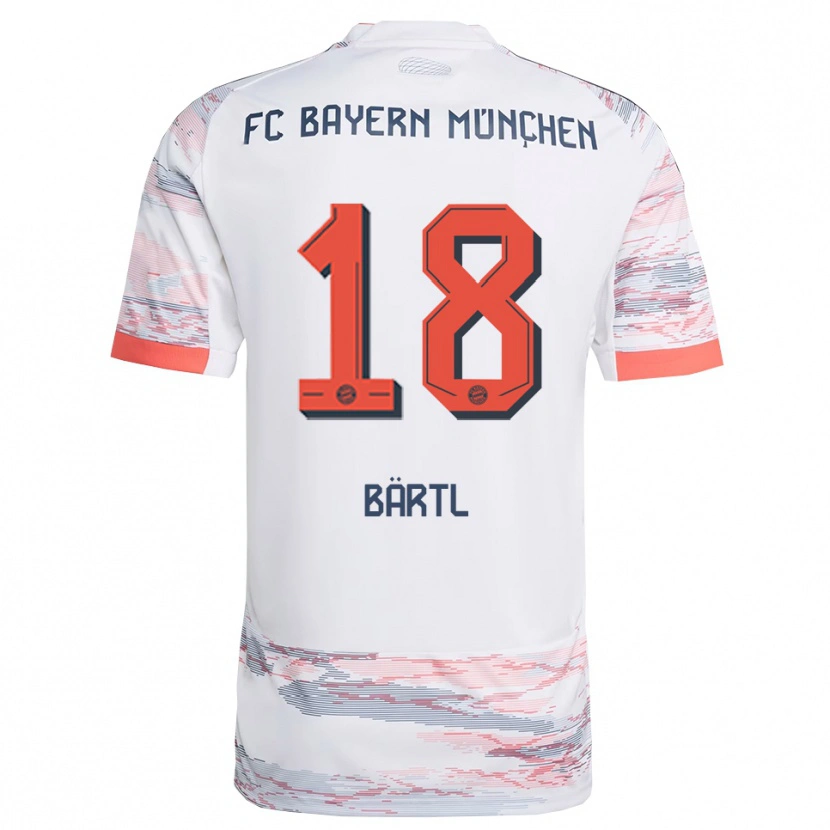 Danxen Kinder Jannis Bärtl #18 Weiß Grau Auswärtstrikot Trikot 2025/26 T-Shirt
