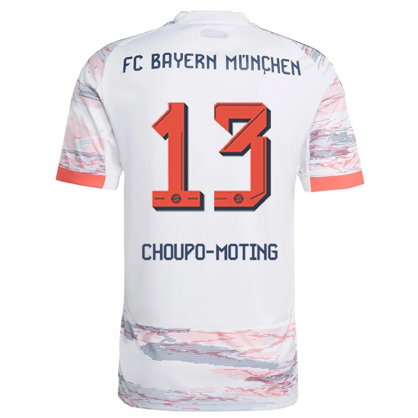Danxen Kinder Eric Maxim Choupo-Moting #13 Weiß Grau Auswärtstrikot Trikot 2025/26 T-Shirt