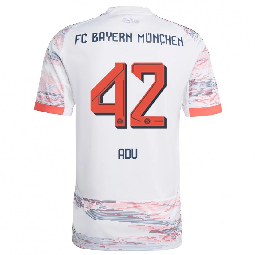 Danxen Kinder Gibson Adu #42 Weiß Grau Auswärtstrikot Trikot 2025/26 T-Shirt