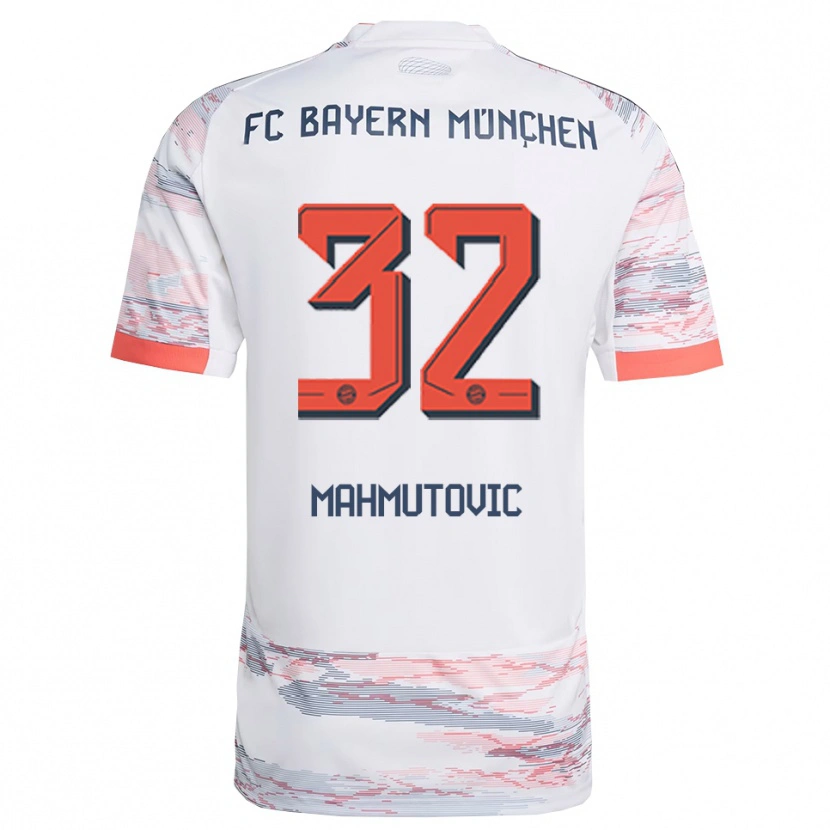 Danxen Kinder Ena Mahmutovic #32 Weiß Grau Auswärtstrikot Trikot 2025/26 T-Shirt
