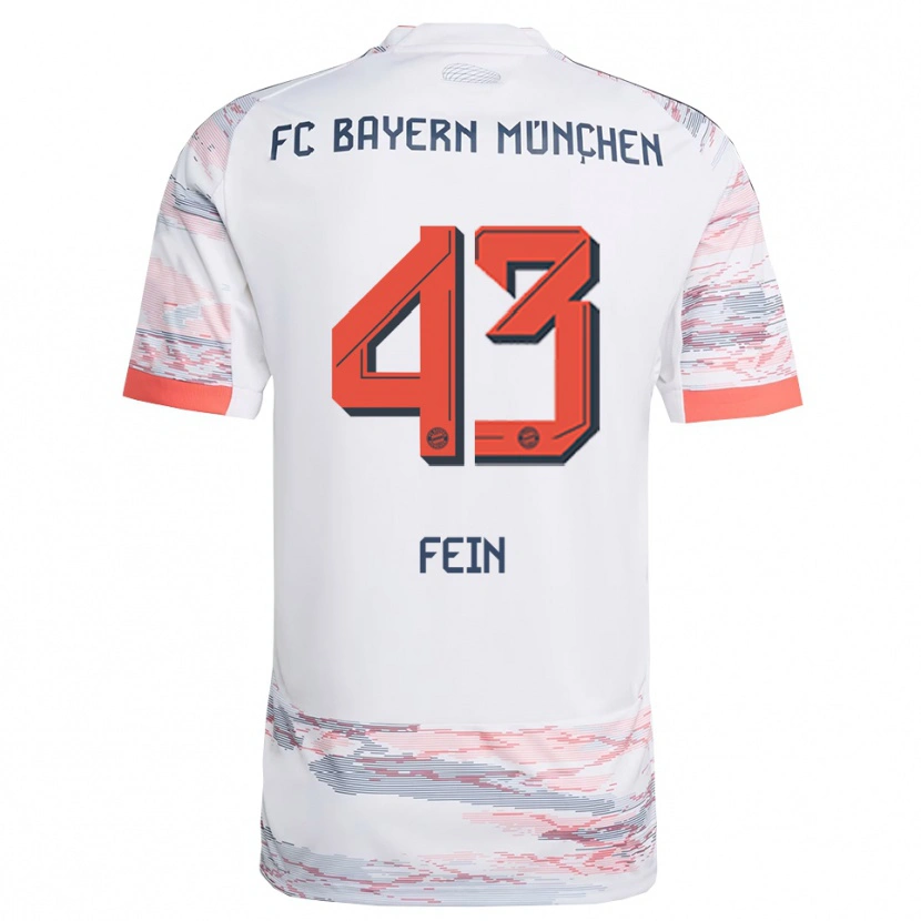 Danxen Kinder Adrian Fein #43 Weiß Grau Auswärtstrikot Trikot 2025/26 T-Shirt
