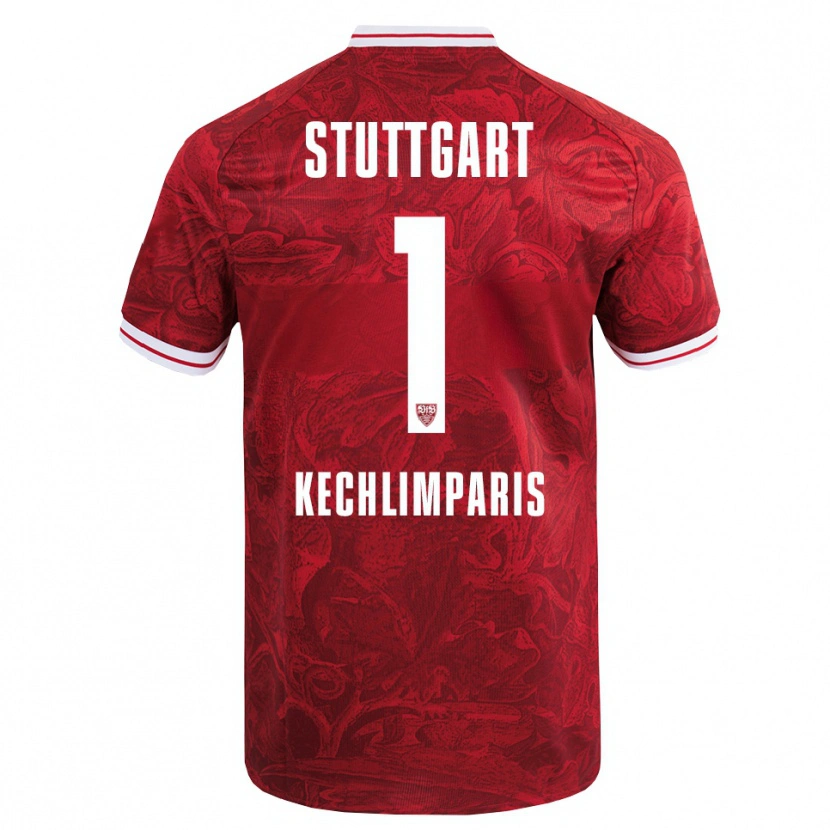 Danxen Kinder Ioannis Kechlimparis #1 Rot Schwarz Auswärtstrikot Trikot 2025/26 T-Shirt