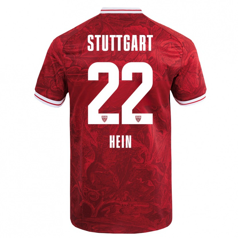 Danxen Kinder Pia Hein #22 Rot Schwarz Auswärtstrikot Trikot 2025/26 T-Shirt