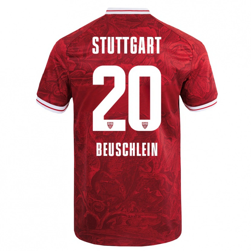 Danxen Kinder Jana Beuschlein #20 Rot Schwarz Auswärtstrikot Trikot 2025/26 T-Shirt