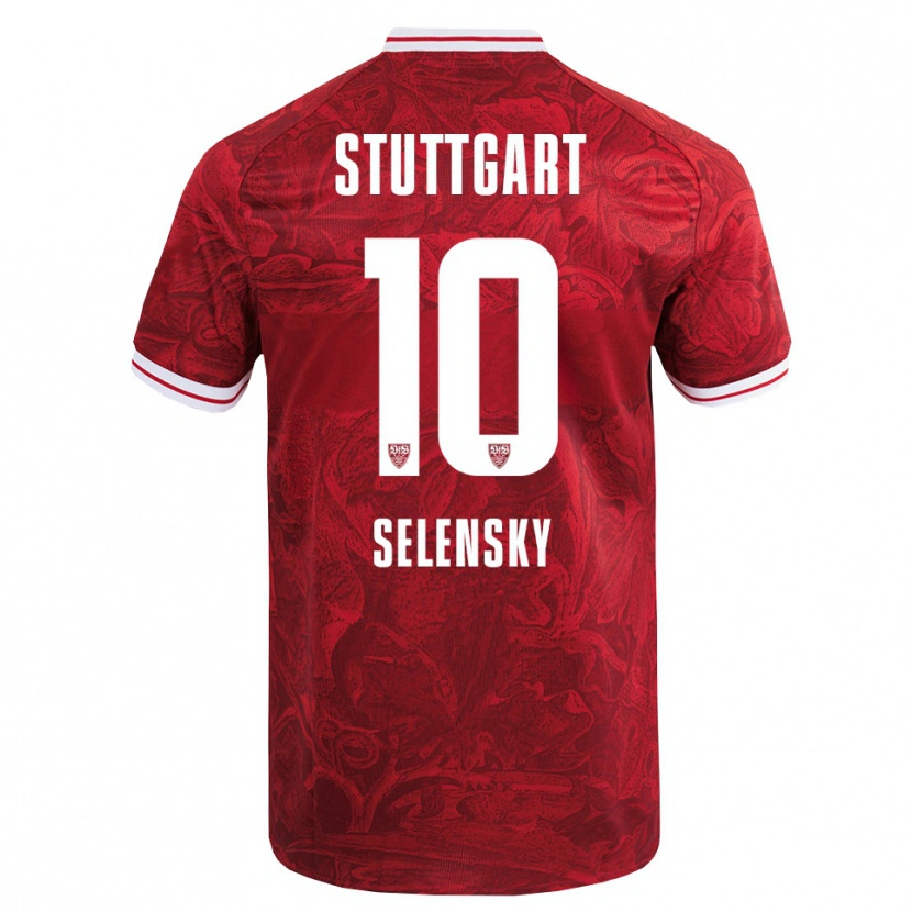Danxen Kinder Anja Selensky #10 Rot Schwarz Auswärtstrikot Trikot 2025/26 T-Shirt
