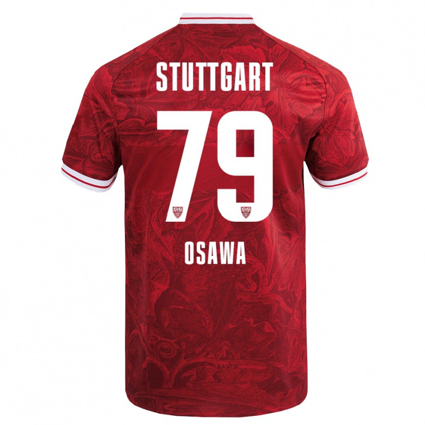 Danxen Kinder Haruka Ōsawa #79 Rot Schwarz Auswärtstrikot Trikot 2025/26 T-Shirt
