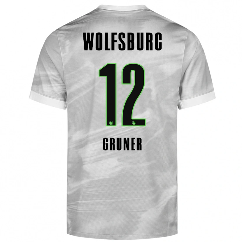 Danxen Kinder Paul Gruner #12 Grau Weiß Auswärtstrikot Trikot 2025/26 T-Shirt