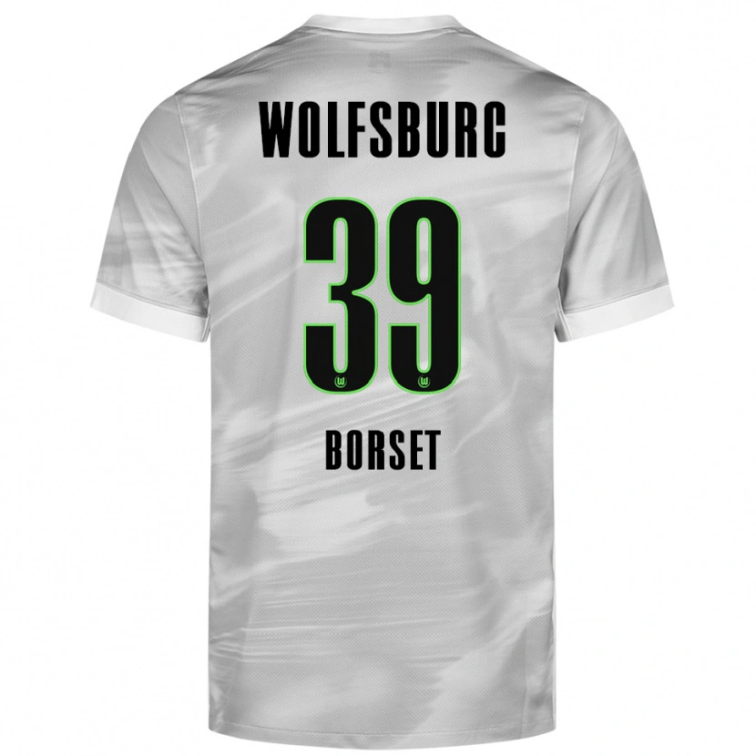 Danxen Kinder Anders Rønne Børset #39 Grau Weiß Auswärtstrikot Trikot 2025/26 T-Shirt