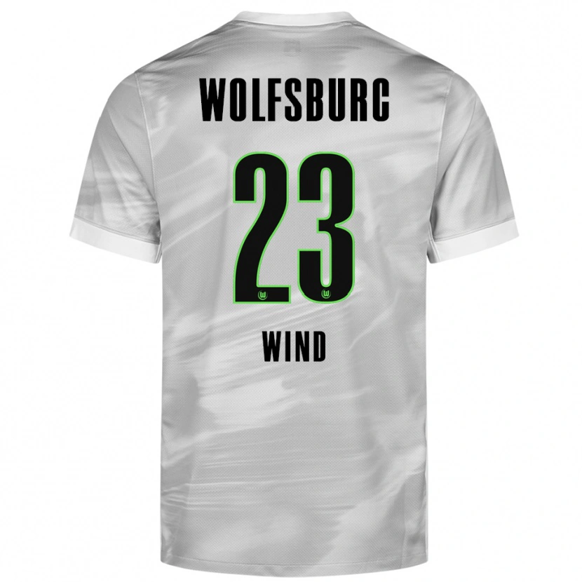 Danxen Kinder Jonas Wind #23 Grau Weiß Auswärtstrikot Trikot 2025/26 T-Shirt