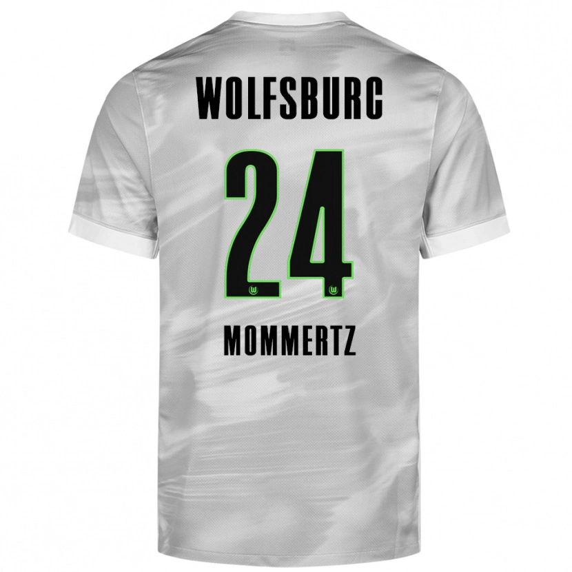 Danxen Kinder Benjamin Mommertz #24 Grau Weiß Auswärtstrikot Trikot 2025/26 T-Shirt