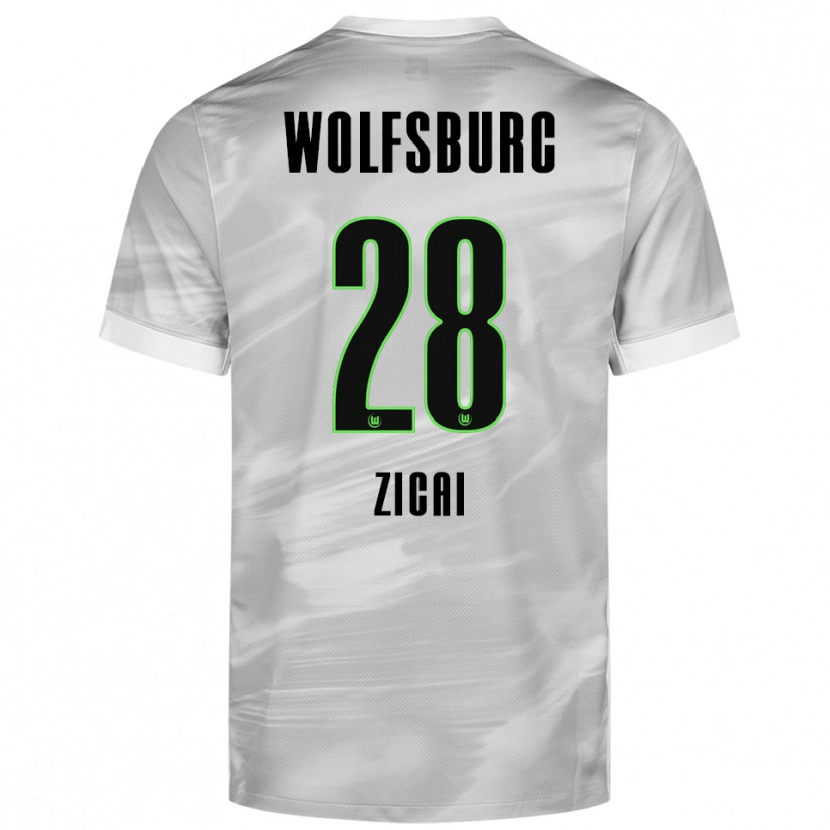 Danxen Kinder Cora Zicai #28 Grau Weiß Auswärtstrikot Trikot 2025/26 T-Shirt