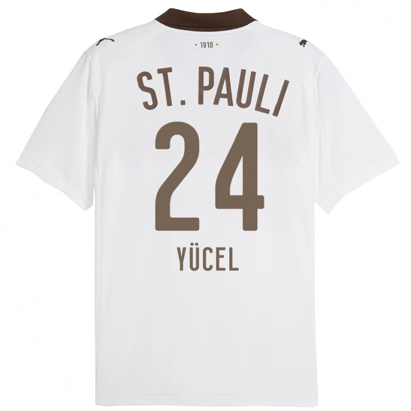 Danxen Kinder Simon Yücel #24 Weiß Rot Auswärtstrikot Trikot 2025/26 T-Shirt