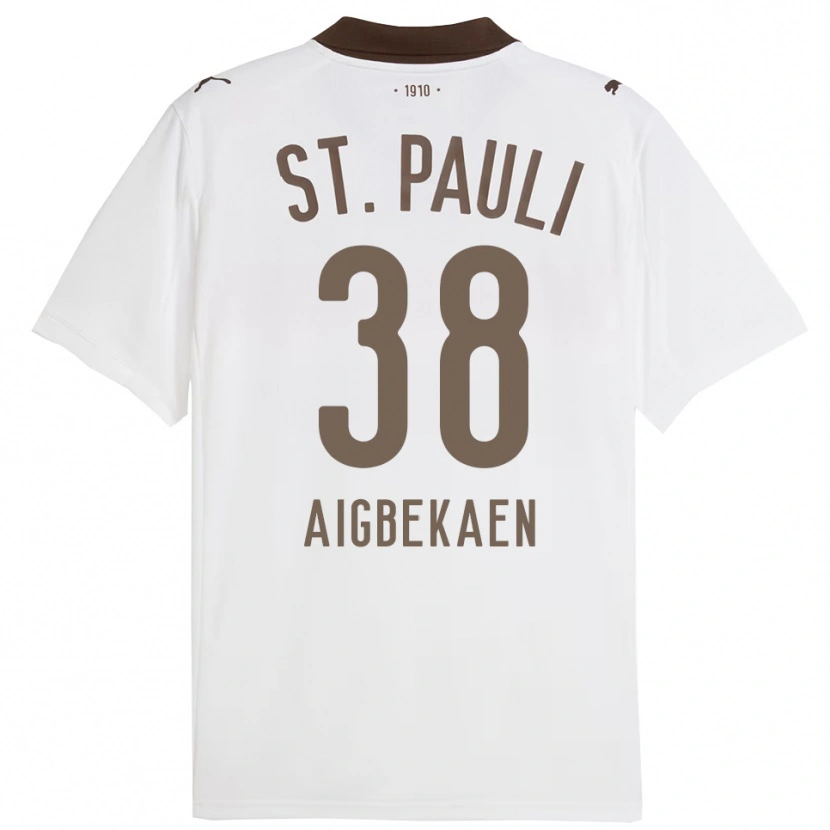 Danxen Kinder Romeo Aigbekaen #38 Weiß Rot Auswärtstrikot Trikot 2025/26 T-Shirt