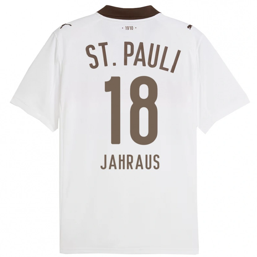 Danxen Kinder Luis Jahraus #18 Weiß Rot Auswärtstrikot Trikot 2025/26 T-Shirt